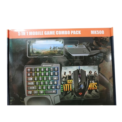 Picture of PUBG Gaming Combo Set – One Hand Keyboard + Gaming Mouse + Converter + Mobile Stand + Mouse Pad (5 in 1 Set)