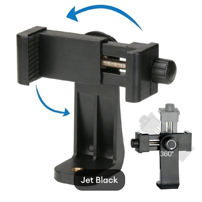 Picture of Adjustable Mobile Phone Holder Video Ring Tripod Mount Adapter With Adjustable Screw-Model A(Black)