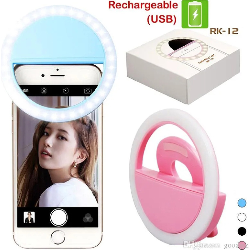 Picture of Selfie Ring Light Rechargeable Portable Mini LED Light-Multicolor