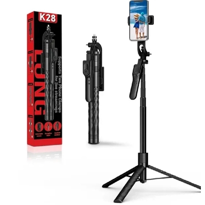 Picture of Premium Handheld Stabilizing K28 SELFIE STICK TRIPOD (5 Foot) 360 degrees Rotation with remote-Black