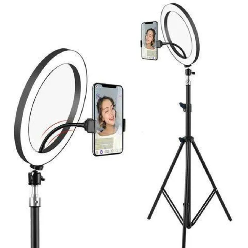 Picture of 10 -inch LED Ring Phil Dimmable Ring light With 7 Feet Stand and Featuring Powerful LED Technology for Stunning Lighting Effects-Black