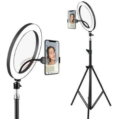 Picture of 10 -inch LED Ring Phil Dimmable Ring light With 7 Feet Stand and Featuring Powerful LED Technology for Stunning Lighting Effects-Black