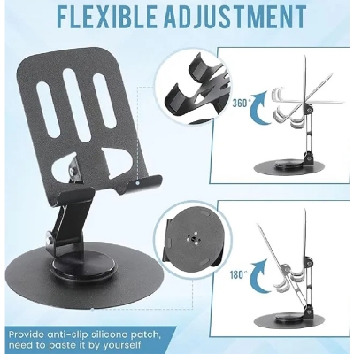 Picture of Explosions desktop mobile phone bracket all metal 360 ° rotating folding flat ipd multifunctional universal lazy bracket