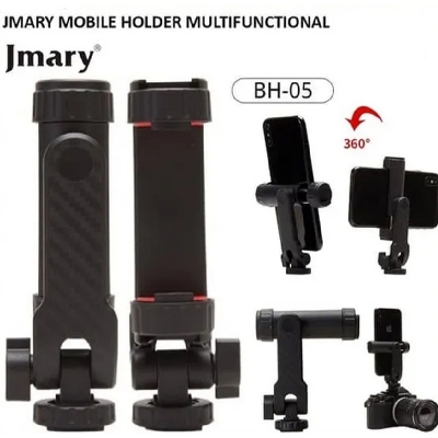 Picture of Jmary BH-05 Multi-Functional Dual Cold Shoe Smartphone Holder Tripods Mount-Black