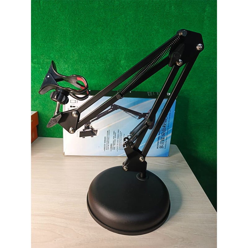 Picture of Professional Desktop Live Broadcast Stand - Flexible 360° Rotating Overhead Phone Holder for Youtube, Tiktok & Facebook Video Shoot-Black