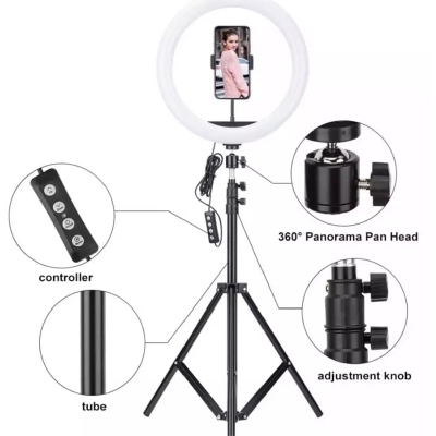 Picture of 12 Inch LED Ring Light with Adjustable Stand & Phone Holder