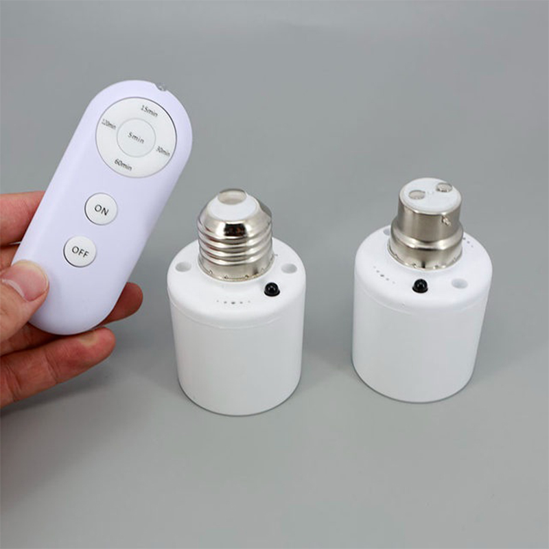 Picture of Smart AC220V Wireless remote Control Lamp Holder With Timing Adjustment Function Smart Light LED Lamp Base Universal