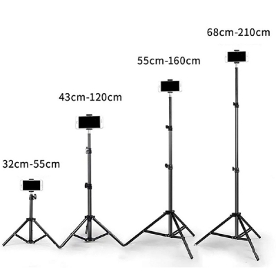 Picture of 6 Feet Tripod Stand with Free Mobile Holder - Achieve Perfect Shots and Effortless Recording on Any Terrain-Stand +Mobile Holder