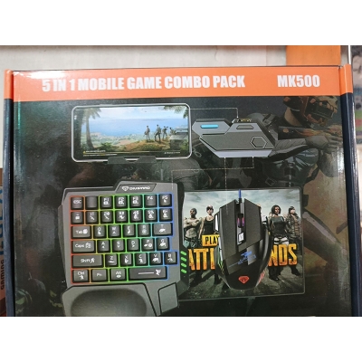 Picture of PUBG Gaming Combo Set – One Hand Keyboard + Gaming Mouse + Converter + Mobile Stand + Mouse Pad (5 in 1 Set)