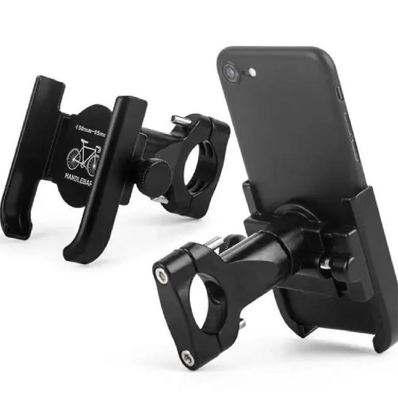 Picture of Universal Metal Aluminum Alloy Mobile Phone Holder For Motorcycle or Bike Handlebar Clamping--Black