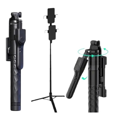 Picture of Premium Handheld Stabilizing K28 SELFIE STICK TRIPOD (5 Foot) 360 degrees Rotation with remote-Black