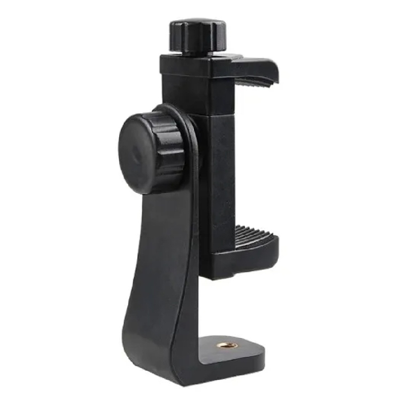 Picture of Tripod Mount Phone Clip Vertical Bracket 360 Degree Rotating Tripod-Black