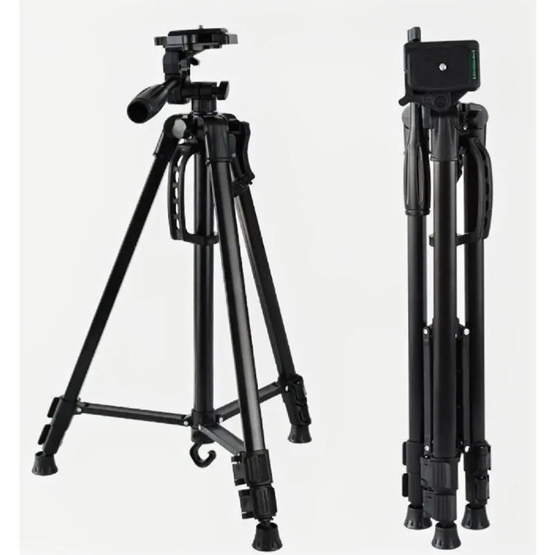 Picture of Portable Universal Tripod 3366 Multi Function Floor Standing Selfie Tripod for Smartphone Camera Adjustable Phone Video Stand-Black