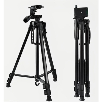Picture of Portable Universal Tripod 3366 Multi Function Floor Standing Selfie Tripod for Smartphone Camera Adjustable Phone Video Stand-Black