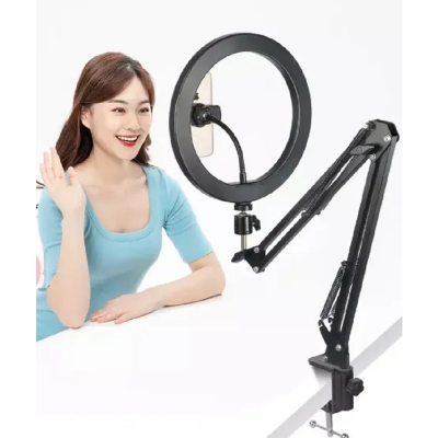 Picture of Phone Tripod Mount with 10 inch LED Ring Light Lamp