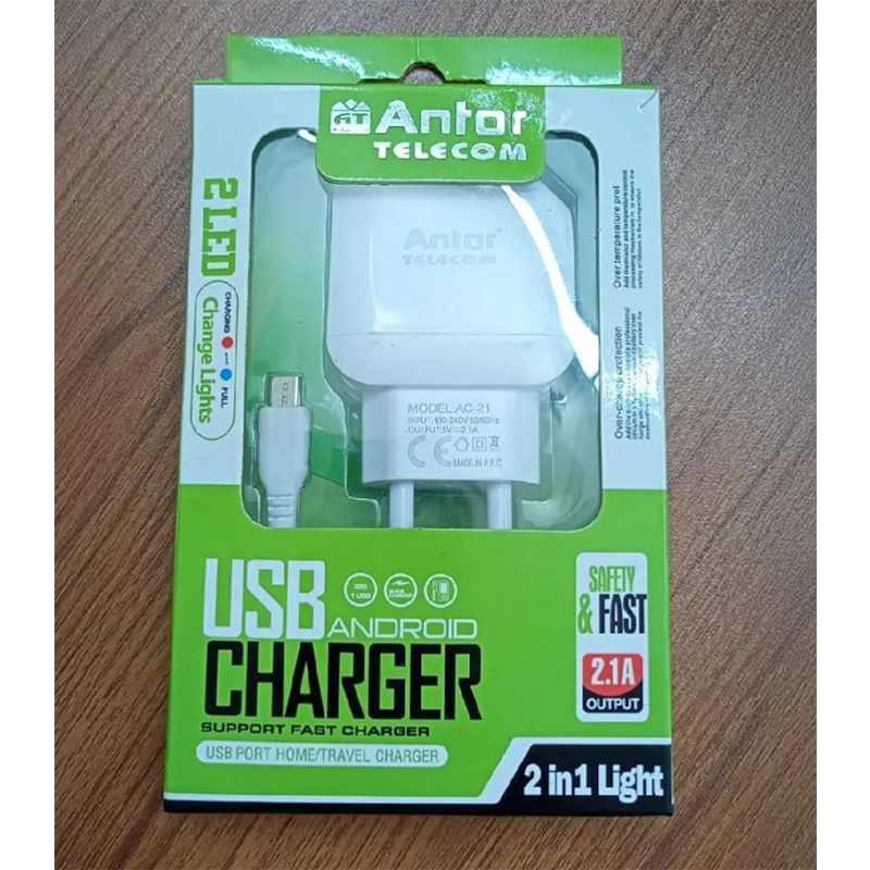 Picture of 2 .1A Android Usb Charger (Fast Charging) - Charge Android Devices Quickly With Antor 2 .1A Usb Charger