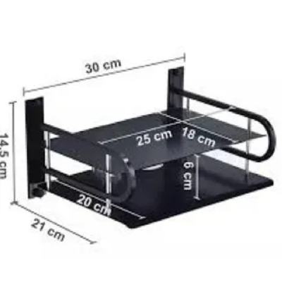 Picture of Metal Router Stand Router Storage Box Router Storage Wifi Router Storage Box-D Shop-Black