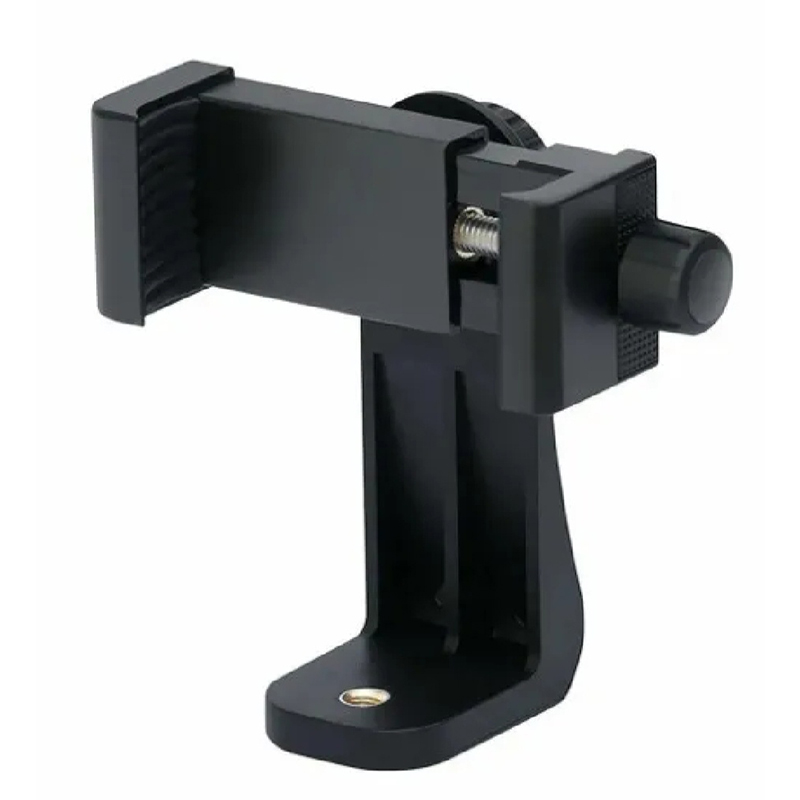 Picture of Tripod Mount Phone Clip Vertical Bracket 360 Degree Rotating Tripod-Black