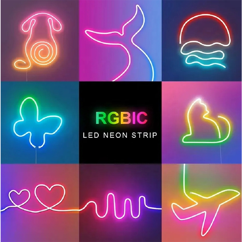 Picture of 5 Meter RGB LED Neon Rope Light – App Smart Control & remote control  USB Neon Strip Light-Multicolor