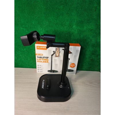 Picture of Plokama DT-100 Tabletop Lifting Mobile Holder for Cooking Videos - 360° Adjustable Desk Phone Stand for Kitchen & Food Vlogging-Black