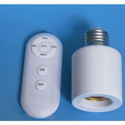 Picture of Smart AC220V Wireless remote Control Lamp Holder With Timing Adjustment Function Smart Light LED Lamp Base Universal