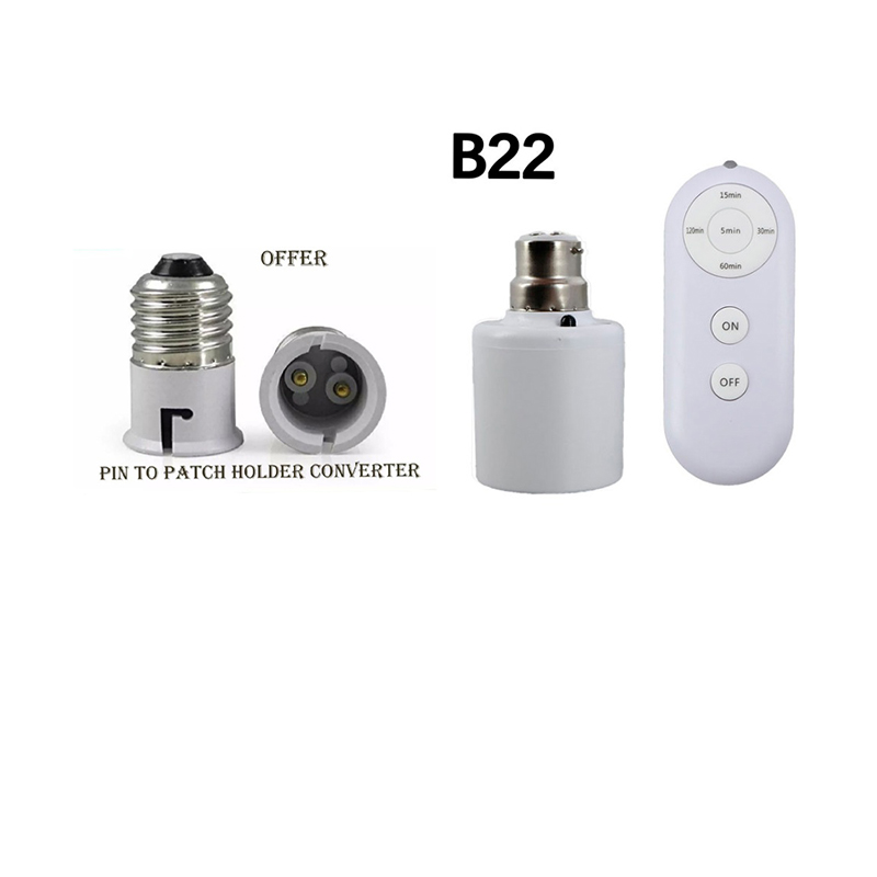 Picture of Smart AC220V Wireless remote Control Lamp Holder With Timing Adjustment Function Smart Light LED Lamp Base Universal