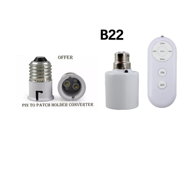 Picture of Smart AC220V Wireless remote Control Lamp Holder With Timing Adjustment Function Smart Light LED Lamp Base Universal