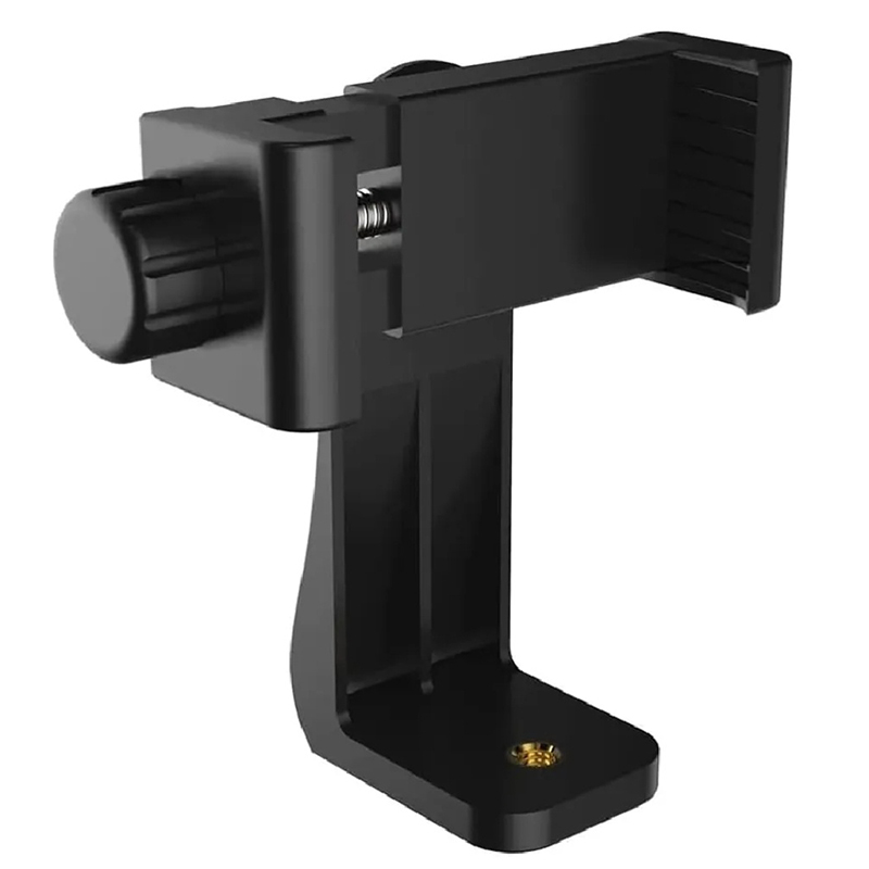 Picture of Tripod Mount Phone Clip Vertical Bracket 360 Degree Rotating Tripod-Black