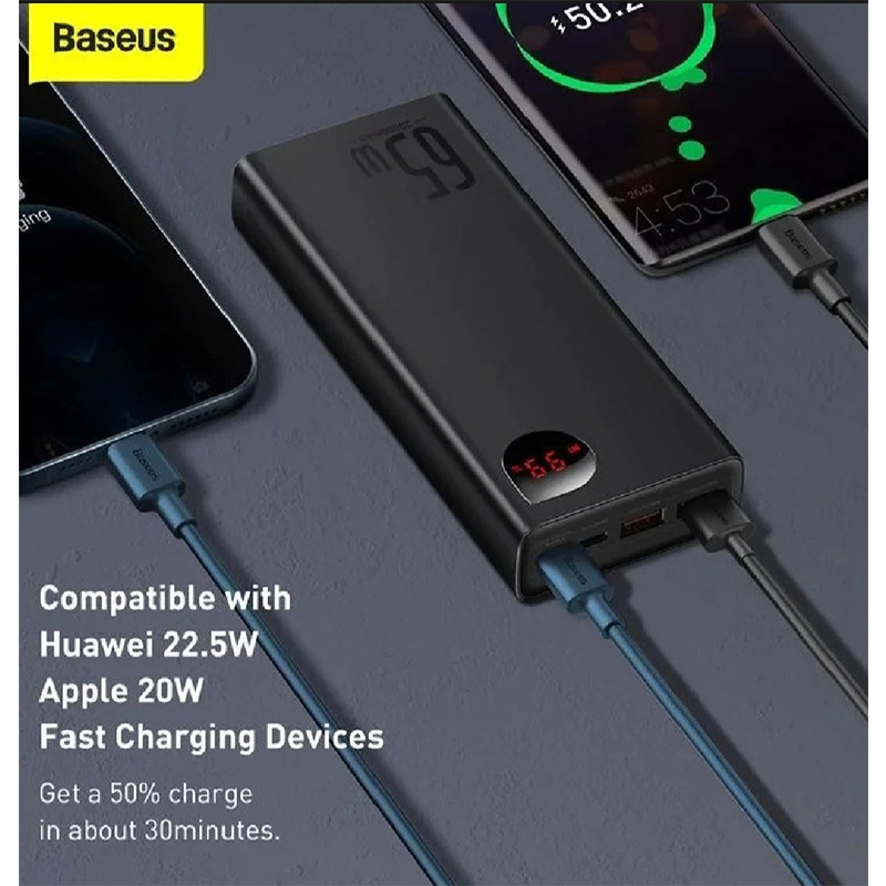 Picture of Beseus Power Bank Adaman 22.5w 20000Mah PPAD000101 Metal Digital Display Quick Charge Power Bank-20K mAh- 22.5Watt