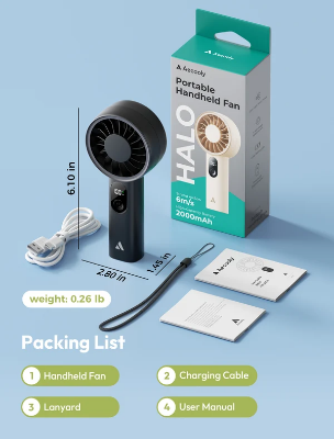 Picture of Aecooly Portable handheld Fan (Halo03) 2000mAh