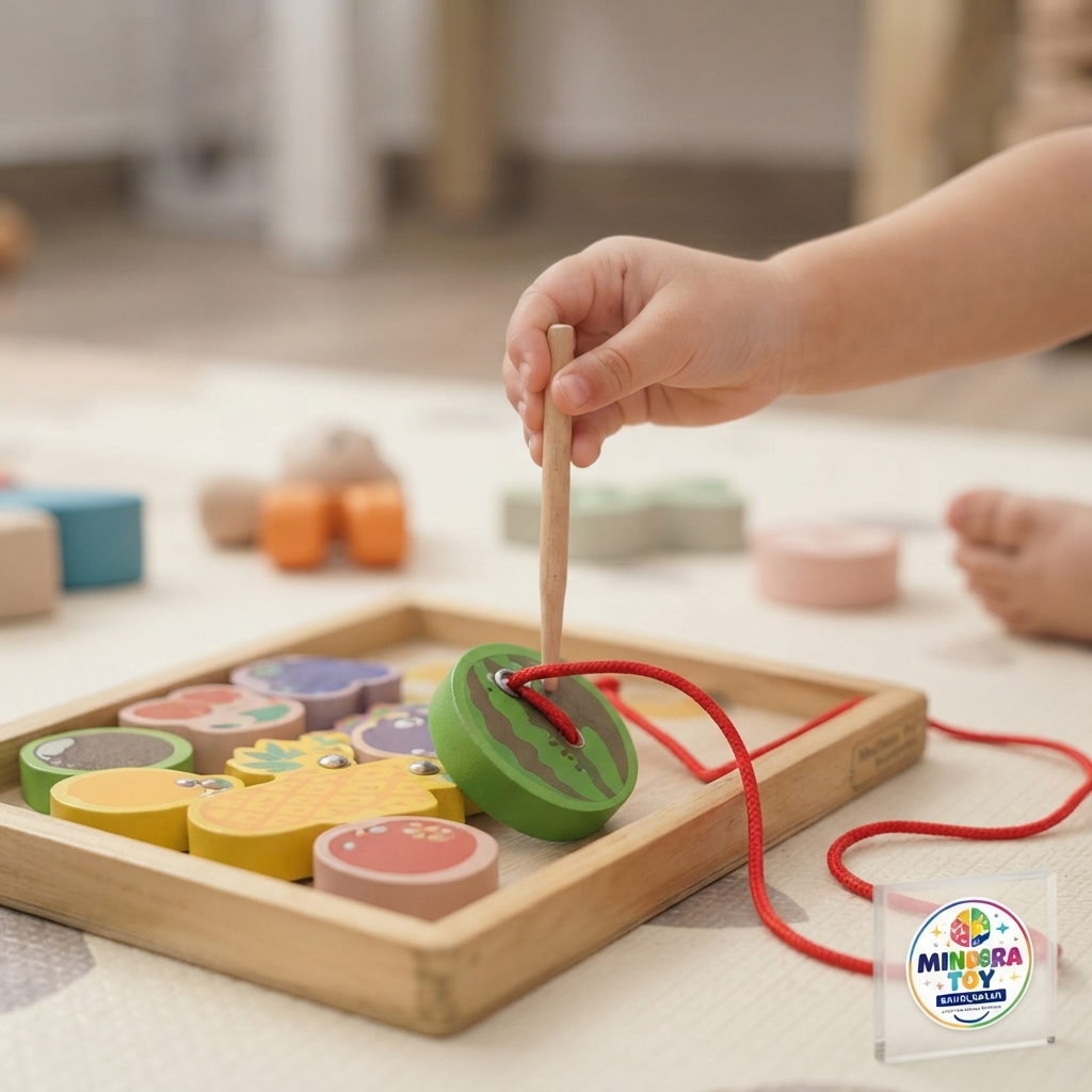 Picture of Wooden Fruit Lacing Game – Educational Fine Motor Skills Toy