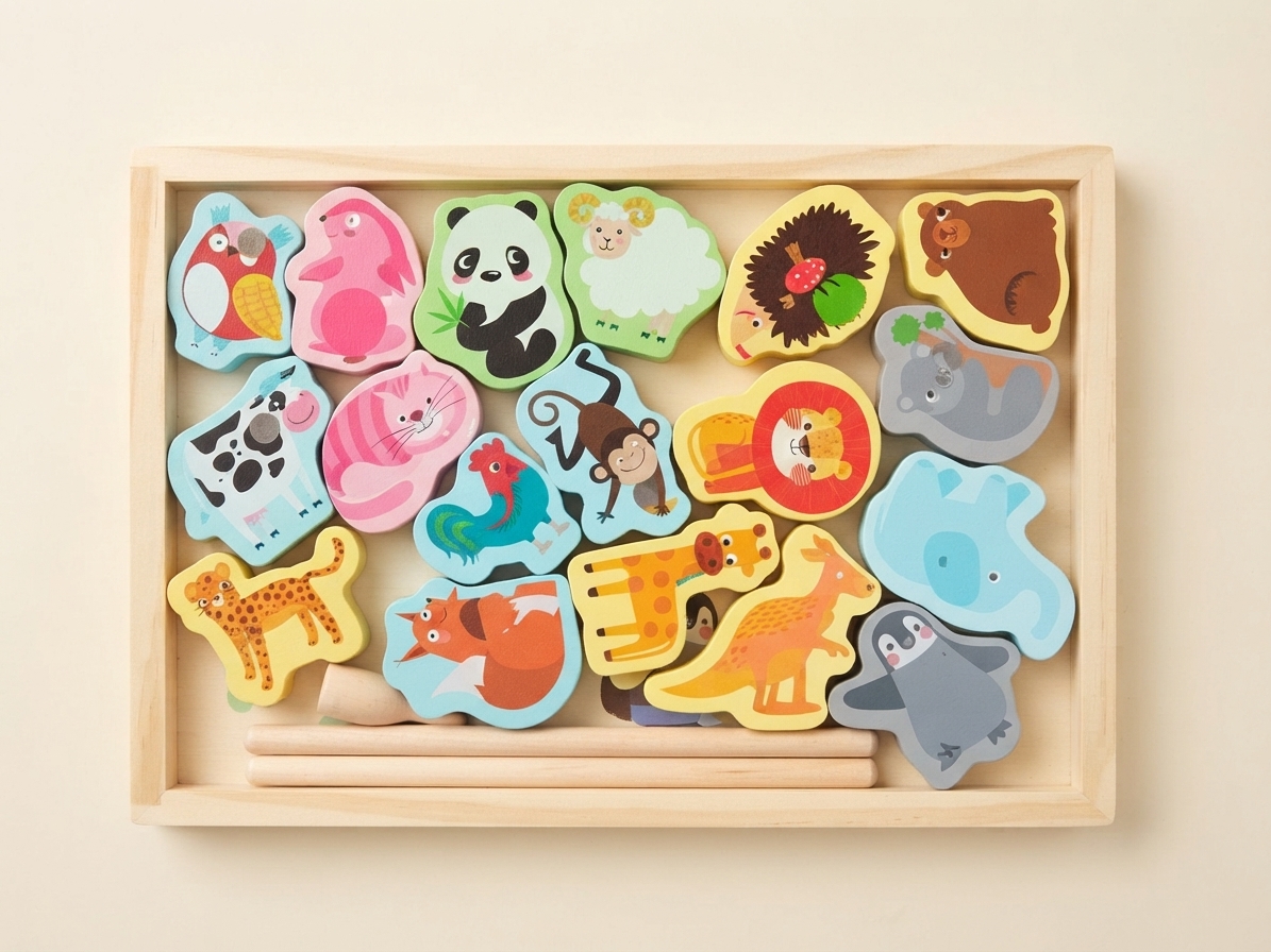 Picture of Wooden Fruit Lacing Game – Educational Fine Motor Skills Toy