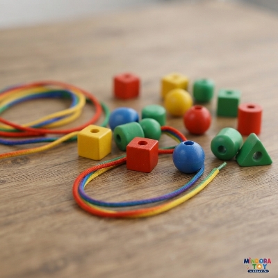 Picture of Shape Lacing Beads – Educational Fine Motor Skills Toy