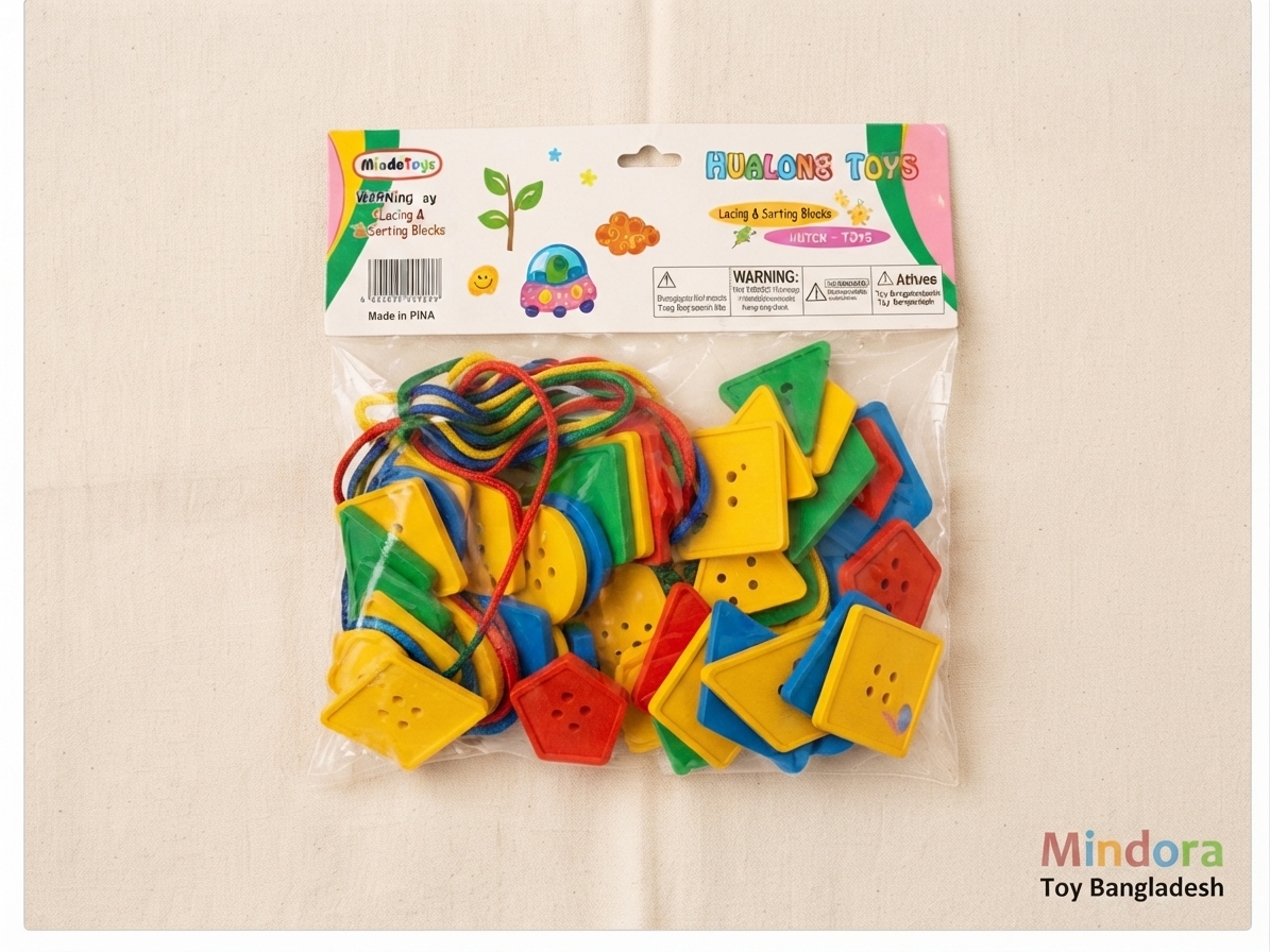 Picture of Shape Lacing Beads – Educational Fine Motor Skills Toy