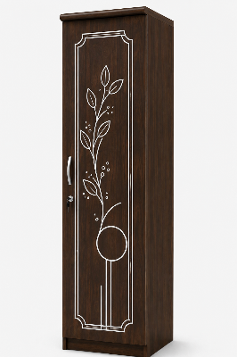 Picture of FurniQ Furniture 1 Door Wardrobe, 1 Door Almirah, Bedroom Wardrobe, Clothes Storage Cabinet, Single Door Wardrobe, Melamine Board Wardrobe, Modern Wardrobe Design, 24 W × 22 D × 72 H Inches | FurniQ Furniture