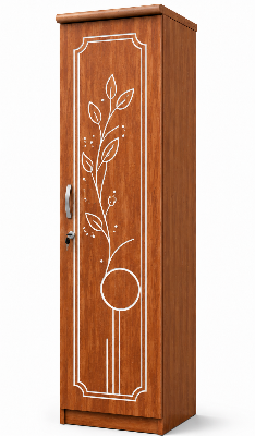 Picture of FurniQ Furniture 1 Door Wardrobe, 1 Door Almirah, Bedroom Wardrobe, Clothes Storage Cabinet, Single Door Wardrobe, Melamine Board Wardrobe, Modern Wardrobe Design, 24 W × 22 D × 72 H Inches | FurniQ Furniture