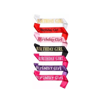 Picture of Birthday sash/Birthday girl sash/Birthday Girl Exclusive Sash - Multicolor/PARTY SASH 1 pice/Sashes for birthday and part celebration