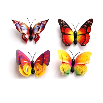 Picture of 4pc-3D Wall sticker butterfly/3D wall sticker - Multicolor