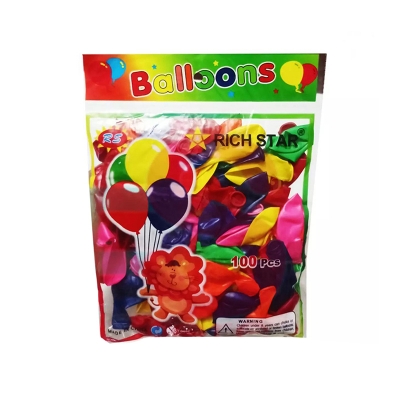 Picture of Multi colour balloon 100pc/metal balloon 100pc/medium size balloon-100pc/party balloon 100pc multi colour - Multicolor