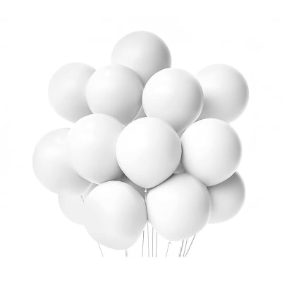 Picture of white balloon-10pc/0white monty balloon 10pc - White