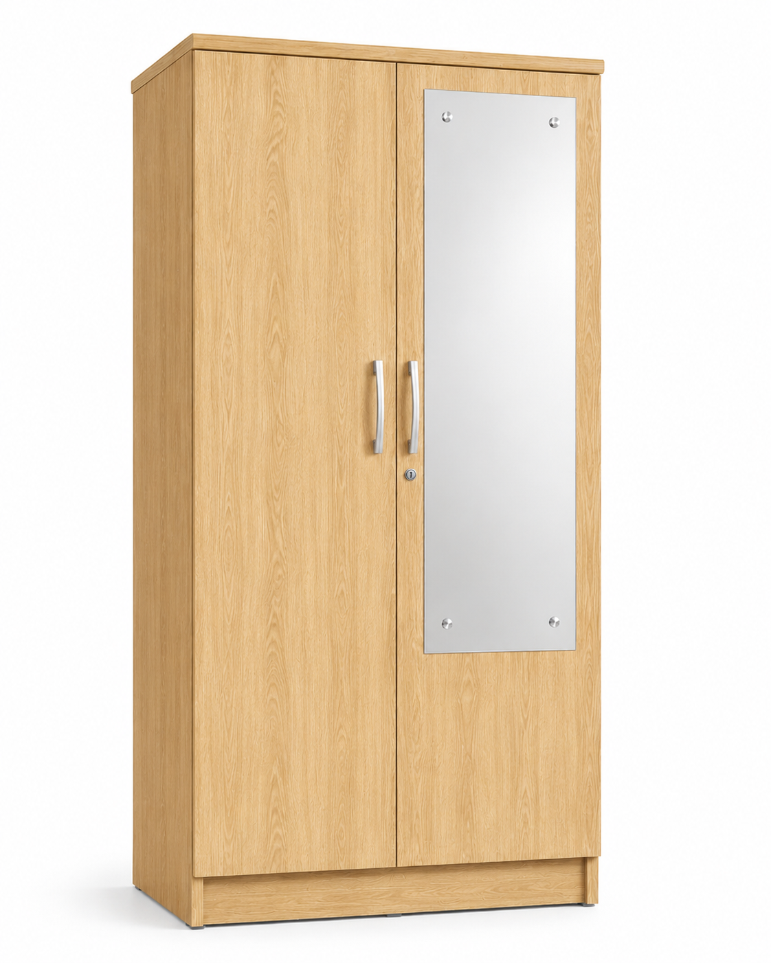 Picture of FurniQ Furniture 2 Door Wardrobe, 2 Door Almirah, Bedroom Wardrobe, Clothes Storage Cabinet, 2 Door Cupboard, Wardrobe with Shelves and Hanging Space, Bedroom Storage Wardrobe, Modern Wardrobe Design, Melamine Board Wardrobe, 32 W × 16 D × 70 H Inches | FurniQ Furniture
