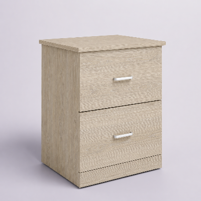 Picture of FurniQ Furniture Bedside Table, Bedside Cabinet, Nightstand, 2 Drawer Bedside Table, Bedroom Side Table, 2 Drawer Storage Cabinet, Melamine Board Furniture, 18 W × 14 D × 24 H Inches | FurniQ Furniture