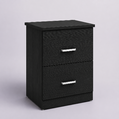 Picture of FurniQ Furniture Bedside Table, Bedside Cabinet, Nightstand, 2 Drawer Bedside Table, Bedroom Side Table, 2 Drawer Storage Cabinet, Melamine Board Furniture, 18 W × 14 D × 24 H Inches | FurniQ Furniture