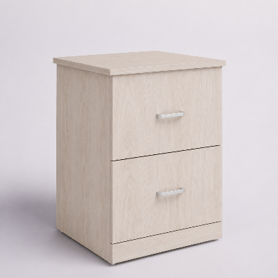 Picture of FurniQ Furniture Bedside Table, Bedside Cabinet, Nightstand, 2 Drawer Bedside Table, Bedroom Side Table, 2 Drawer Storage Cabinet, Melamine Board Furniture, 18 W × 14 D × 24 H Inches | FurniQ Furniture