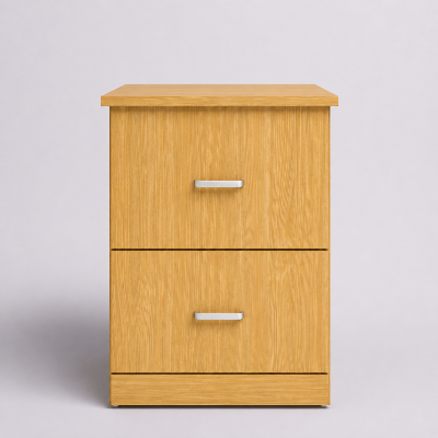 Picture of FurniQ Furniture Bedside Table, Bedside Cabinet, Nightstand, 2 Drawer Bedside Table, Bedroom Side Table, 2 Drawer Storage Cabinet, Melamine Board Furniture, 18 W × 14 D × 24 H Inches | FurniQ Furniture
