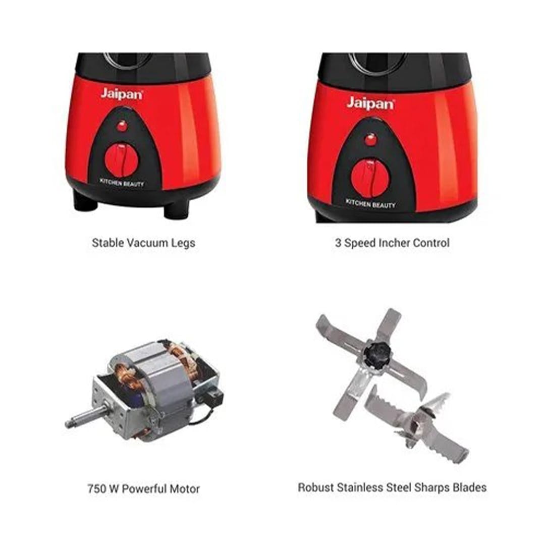 Picture of Jaipan Kitchen Beauty Mixer Grinder Blender Juicer  For Wet & Dry Grinding and Blending-1000 Watt