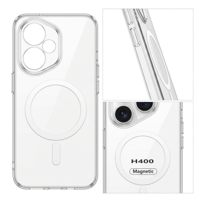 Picture of For Honor 400 Anti Yellow Hard MagSafe Compatible Shockproof Transparent Slim Fit Wireless Charging supported Phone Back Case Mobile Cover