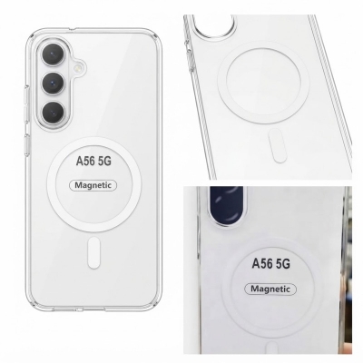 Picture of Samsung Galaxy A56 Anti Yellow Phone Case Magsafe Clear Case Animation Magnetic Suffering Mobile Transparent Phone Back Cover