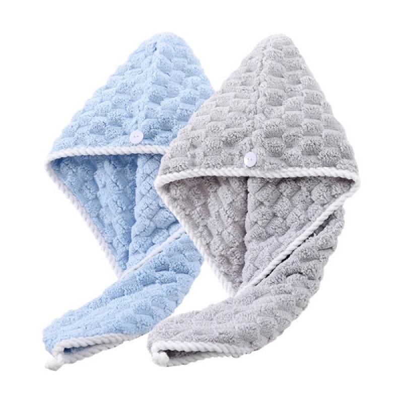 Picture of New Coral Fleece Dry Hair Cap-Ash