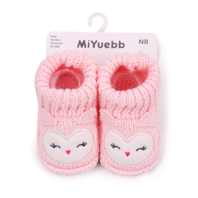 Picture of Wool Knit Baby Shoes Cartoon Animal Pattern Newborn Baby Boys and Girls Warm-Blue